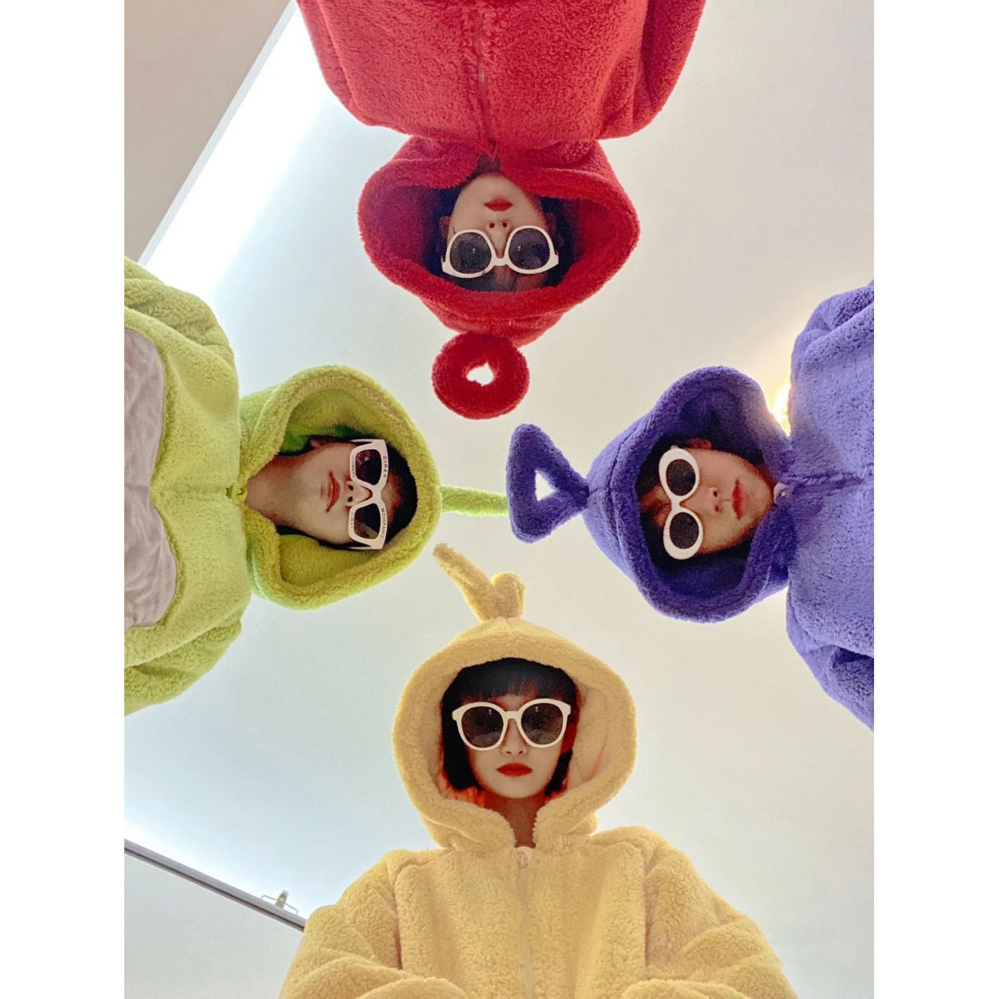 Teletubbies Costumes Cosplay Unisex Disi Onesie Lala Pajamas Adult Pyjamas Animal Sleepwear Christmas Pajamas Jumpsuit