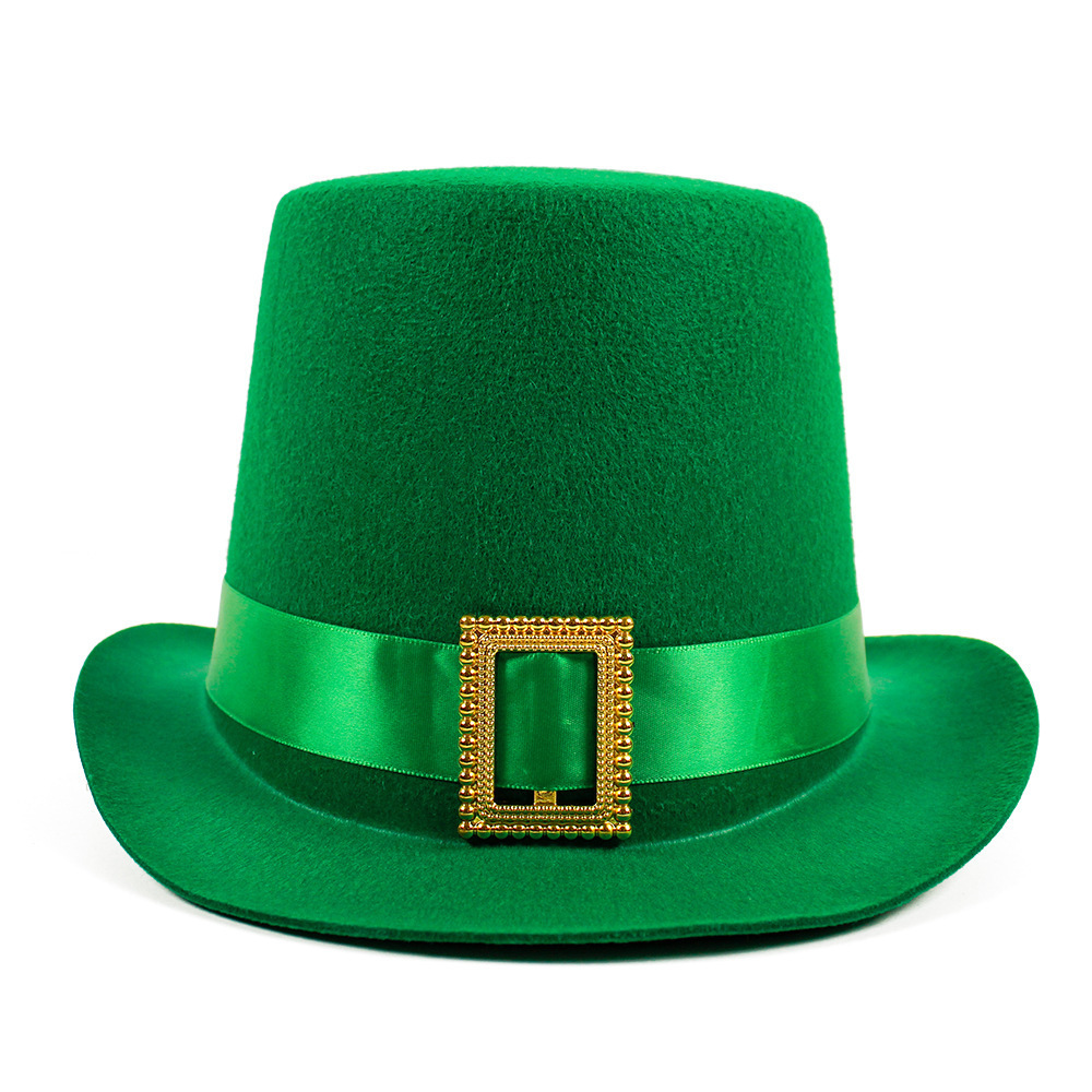 St. Patrick's Day Green Hat Irish Festival Carnival Party Clover Hat Three Leaf Grass Irish Day Happy Ireland Eve Day Hat 2024