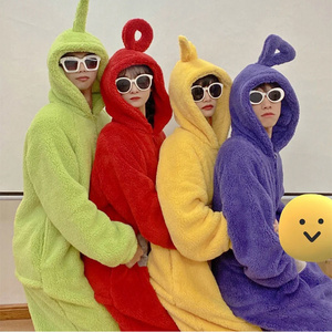 Teletubbies Costumes Cosplay Unisex Disi Onesie Lala Pajamas Adult Pyjamas Animal Sleepwear Christmas Pajamas Jumpsuit