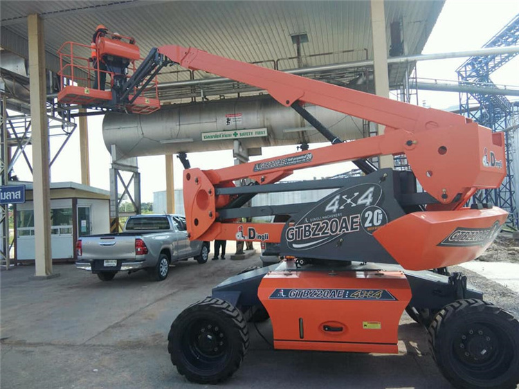 Hydraulic Electric Lift GTBZ20AE Four Wheel Mobile Aluminium Lift Working Platform