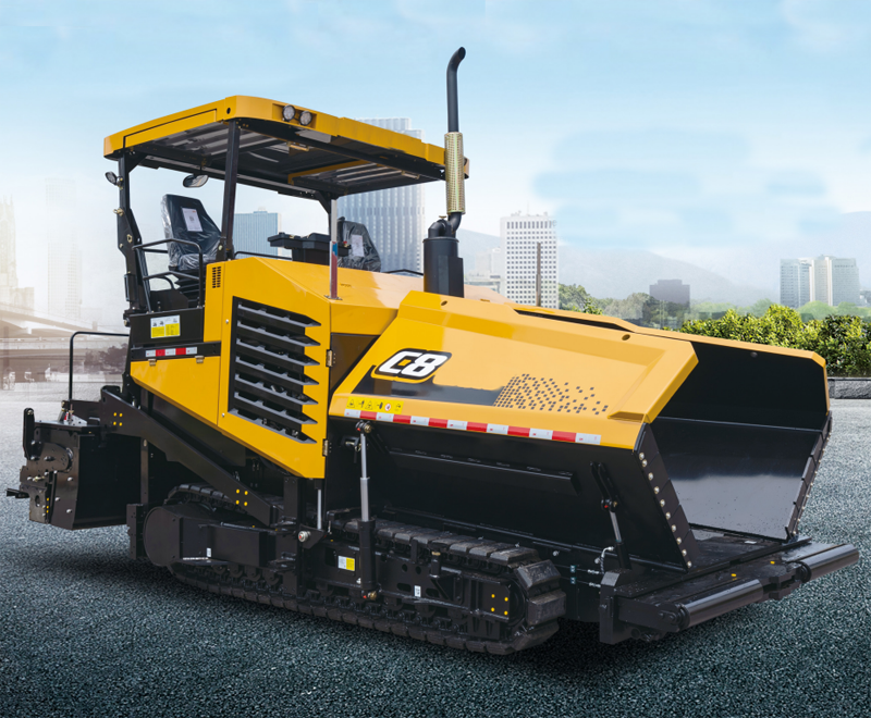 Construction Road Machinery SSP125C-8 Max.Paving Thickness 55cm 1000t/h Road Concrete Paver Pedeatal Road Machine Asphalt Paver