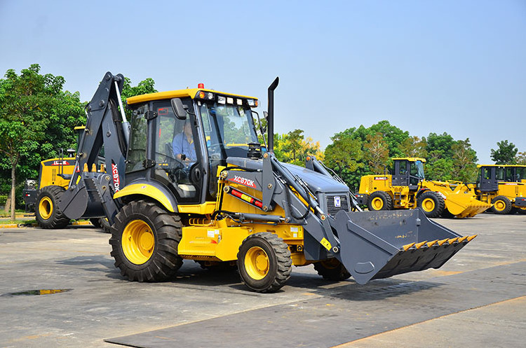 Chinese Hot XC870K  7.6 ton  Mini Backhoe Loader with Wheels  for Wholesale