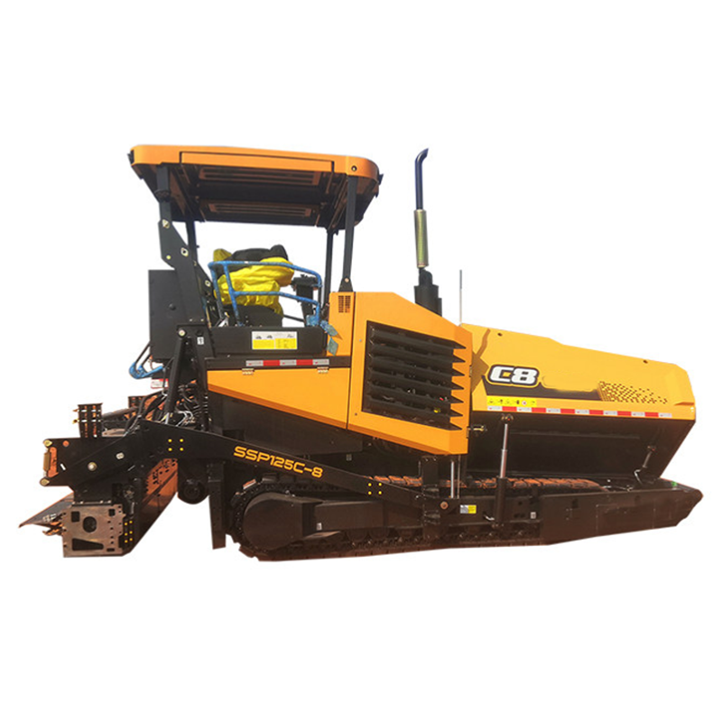 Construction Road Machinery SSP125C-8 Max.Paving Thickness 55cm 1000t/h Road Concrete Paver Pedeatal Road Machine Asphalt Paver