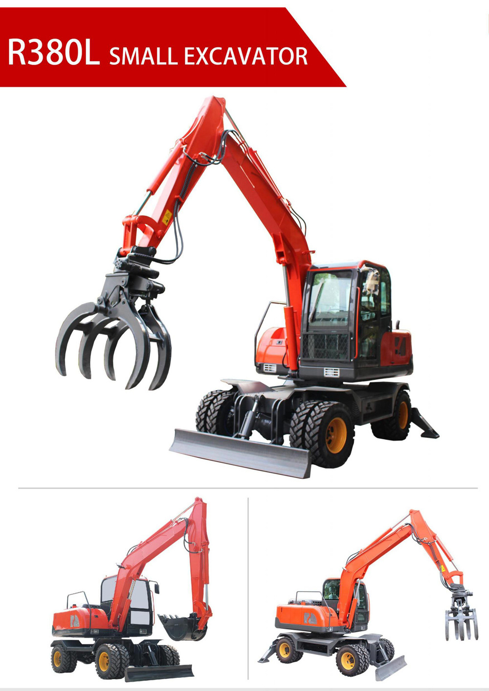 HL China made hydraulic amphibious bagger 8 ton mini excavator micro digger small bagger for sale