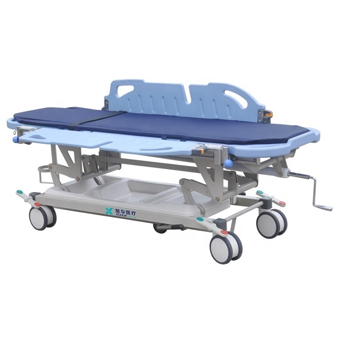 Hospital manual patient emergency transfer stretcher bed/trolley for transport