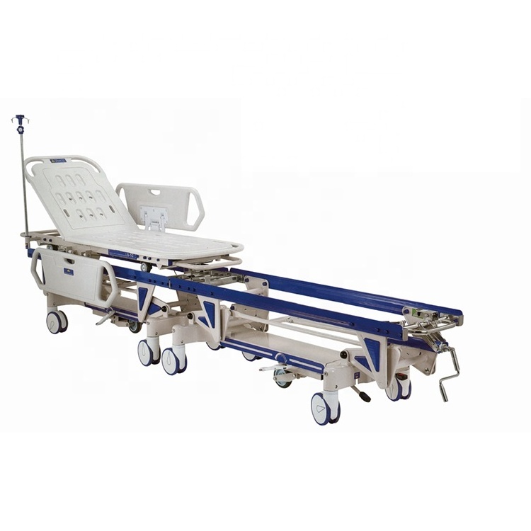 Hospital manual patient emergency transfer stretcher bed/trolley for transport