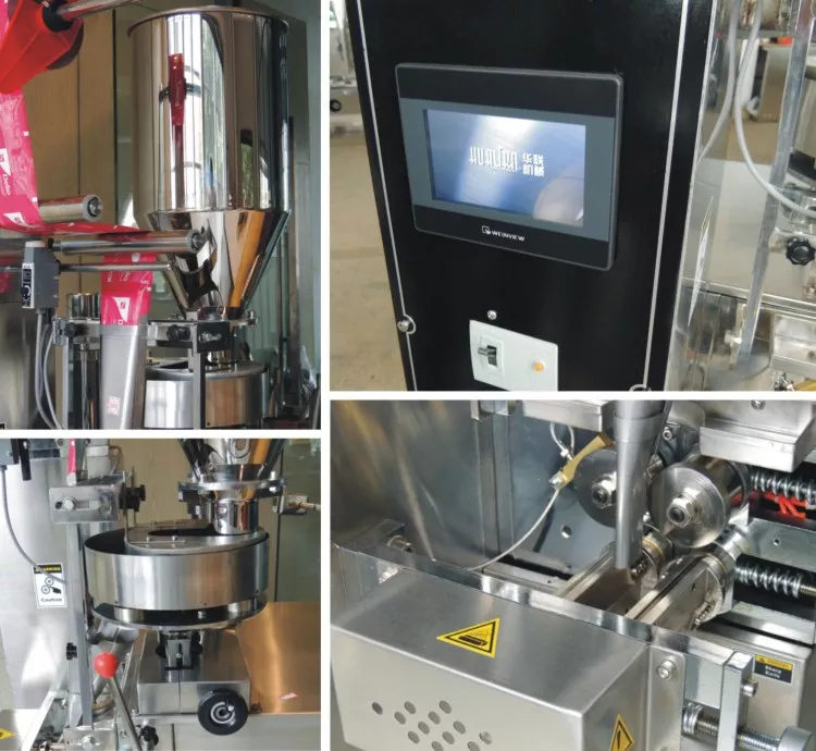 DXDK-40II Hualian Industrial Multifunction Vffs Form Vertical Granule Sugar Pouch Sachets Bag Filling Sealing Packaging Machine