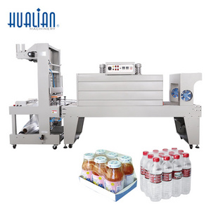 BSF-6030X+BS-5540M HUALIAN Semi Automatic Sleeve Sealing Beverages Water Bottles Shrink Shrinking Wrapping Packaging Machine