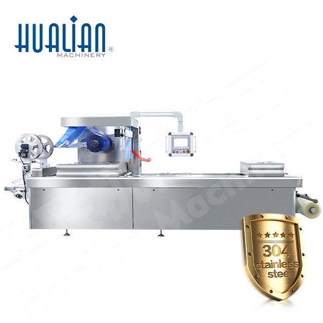 HVR-420A HUALIAN Full Automatic Cheese Sausage Meat Food Continuous Vacuum Thermoforming Forming Line Packaging Packing Machine