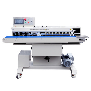 FRM-1120WH Hualian Horizontal Food Plastic Bag Heat Coding Printer Gas Flushing Exhaust AirBand Sealer Packing Sealing Machine