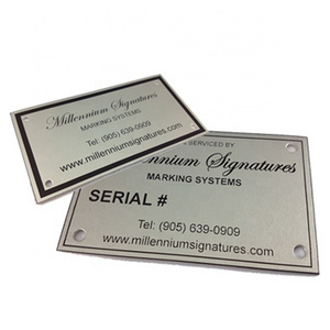 Custom Aluminum Etched Name Plate Tags Stainless Steel Engraved Nameplate Metal Label Logo  For Industrial Equipment