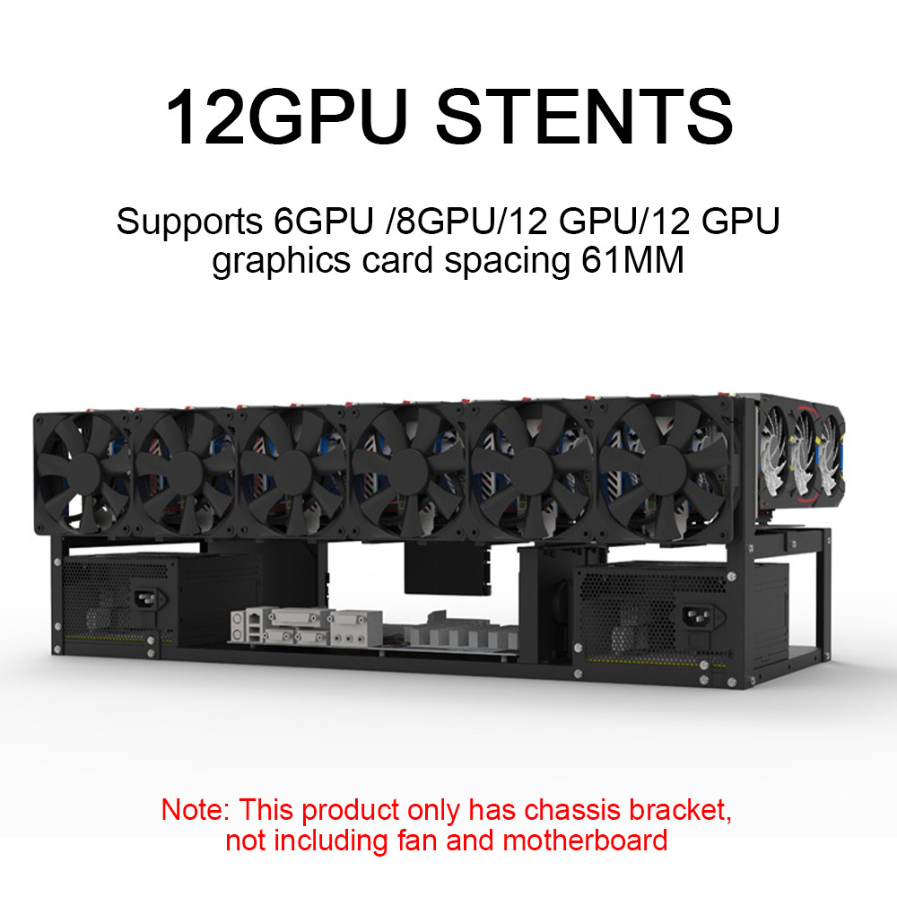 12GPU Case 12 gpu frame 12 GPU Rack Only