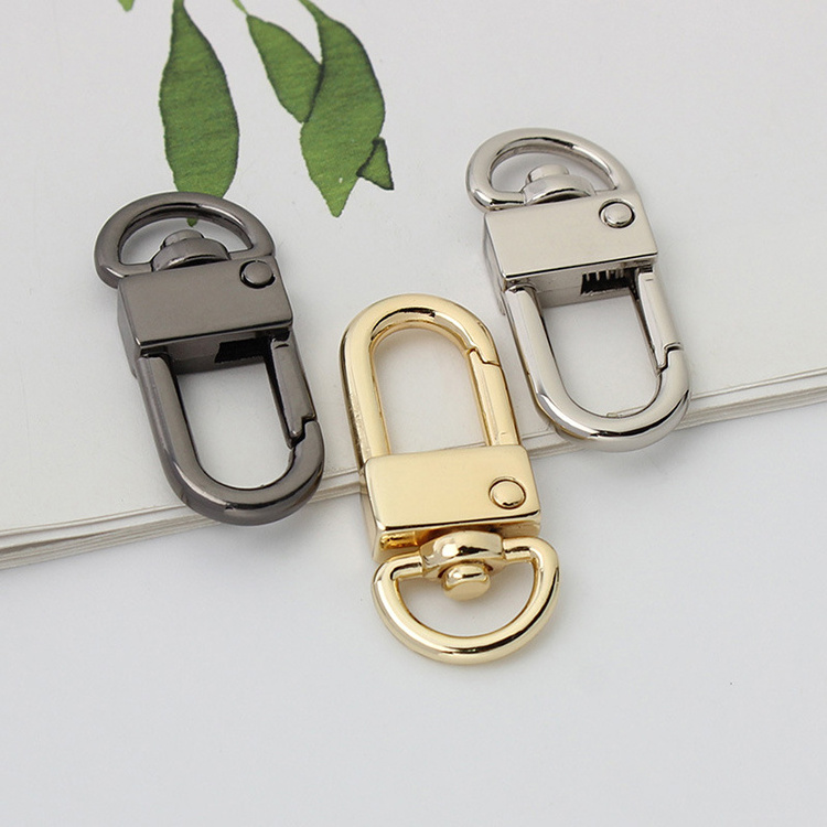 Wholesale metal purse bag chain hooks buckle custom handbag strap swivel snap hooks for crossbody bag luggage making accessories