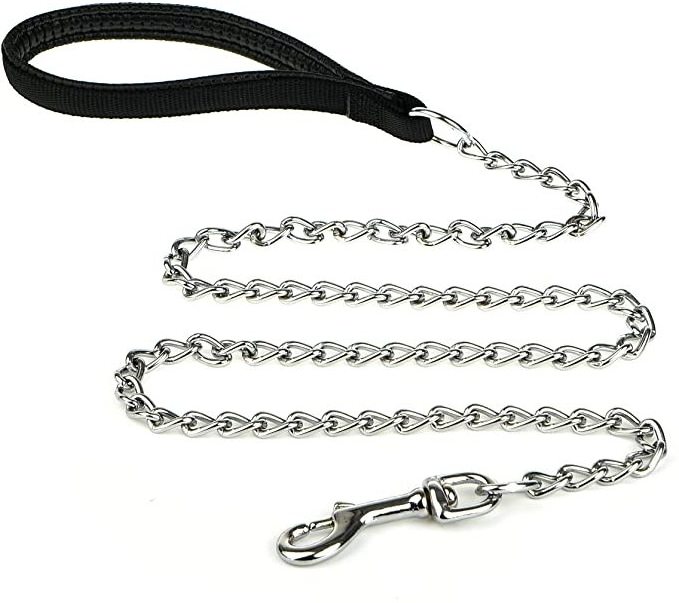 Heavy duty metal chain dog leash pet tie out training collar hardware chain hooks rope