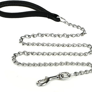 Heavy duty metal chain dog leash pet tie out training collar hardware chain hooks rope