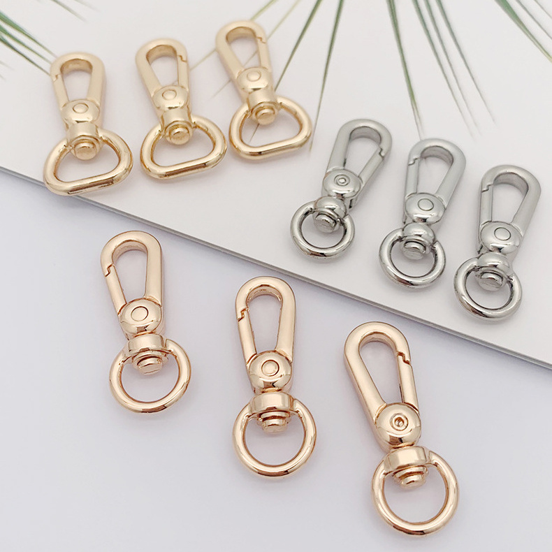 Bag hardware custom metal keychain swivel snap hook clasps high quality handbag strap buckle hooks for purse dog leash accessory