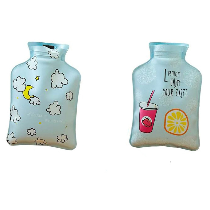 Explosion proof Cute Cartoon Reuseful Hand Warmer bags empty mini pvc hot water bag bottle for winter