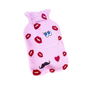 Explosion proof Cute Cartoon Reuseful Hand Warmer bags empty mini pvc hot water bag bottle for winter