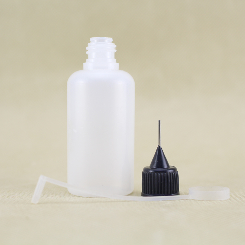 Manufacturer Reusable Translucence Color Soft Glue Lubricant Plastic PE 30ml Small Squeeze Bottles With Needle Tip