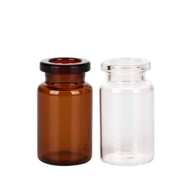 Penicillin Pharmaceutical Injection Crimp Top Neck Tubular Vial ampoule glass bottle with rubber stopper aluminium cap