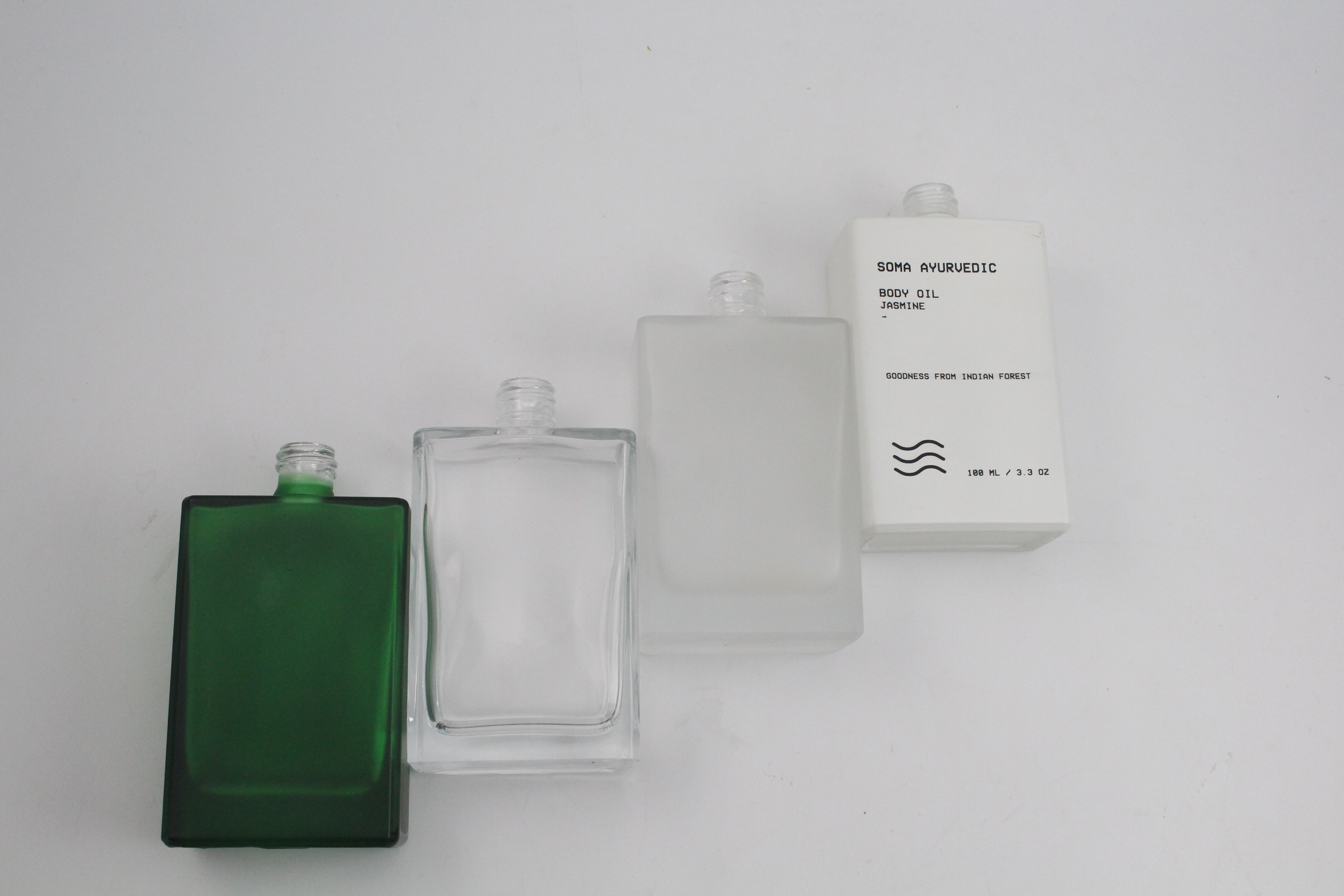 Rectangle Glass Bottle Dropper 30ml 50ml 100ml box packaging Square  Cosmetic Package Drpooer Bottles