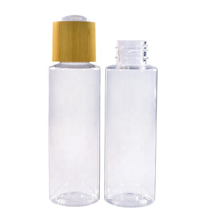 30ml 60ml 100ml 120ml PUMP SPRAYER Sealing Type Screen Printing Surface Handling bamboo lotion pump bottle cosmetic packaging