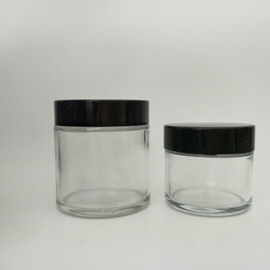 5g 50g 70g 110g Empty airtight smell proof container with child proof lid custom wholesale child resistant glass jar