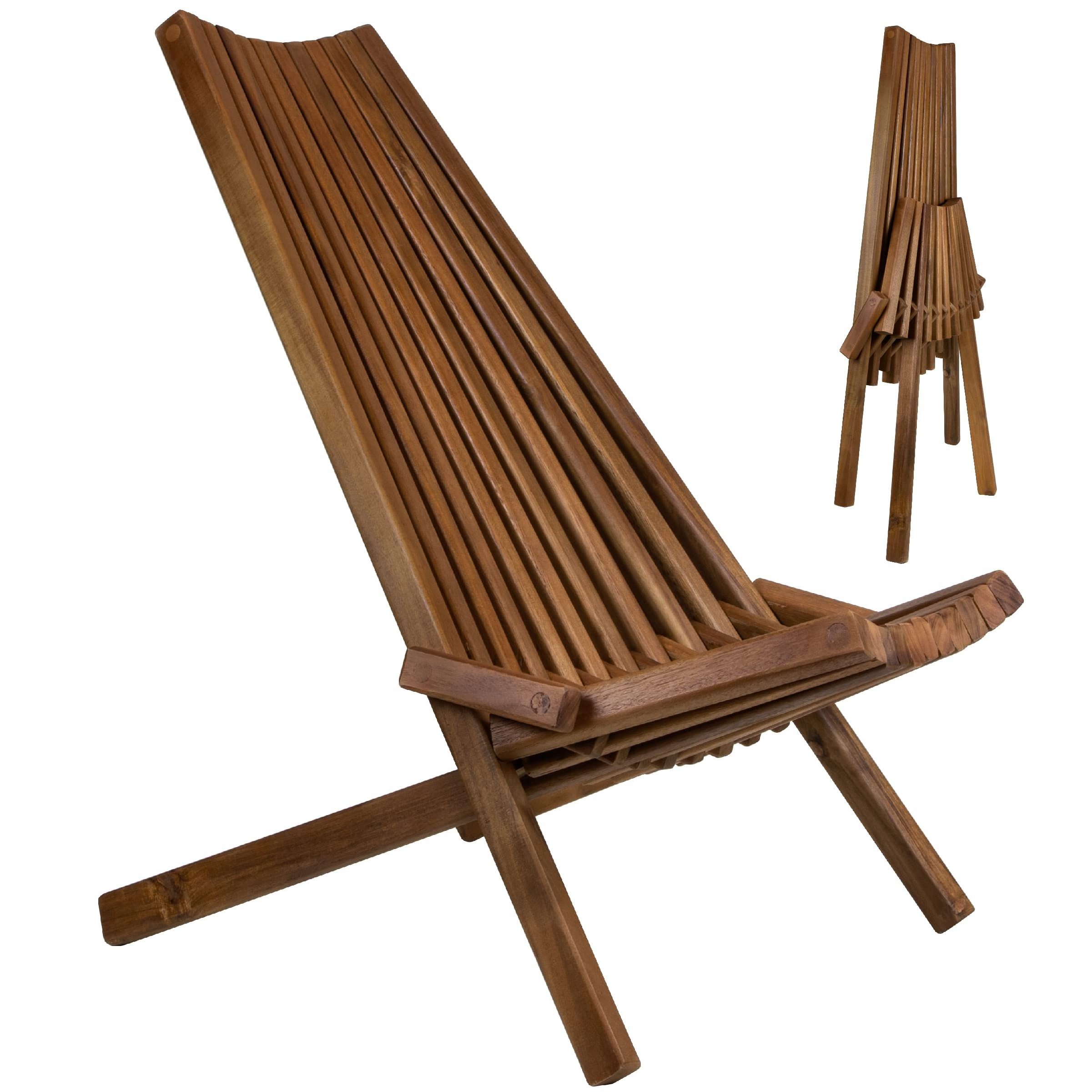 Handcrafted, snug-fitting parts with sanded finish High quality Foldable wooden outdoor chair Wooden Stick Chair made in Vietnam