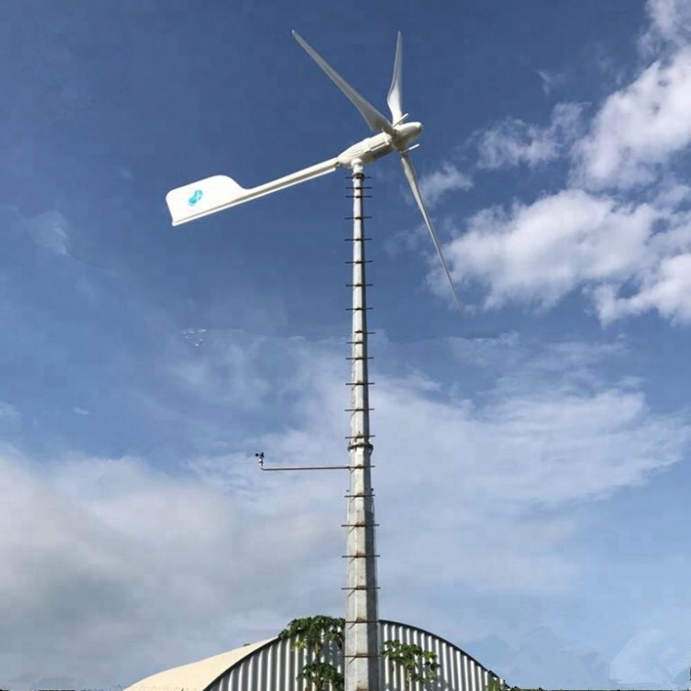 Windspot Pitch Controlled Wind Turbine 10kw 3 Years on Grid/off Grid, Wind Solar Hybrid 96v 120v 240v 300v 360v 500v 15KW HLD