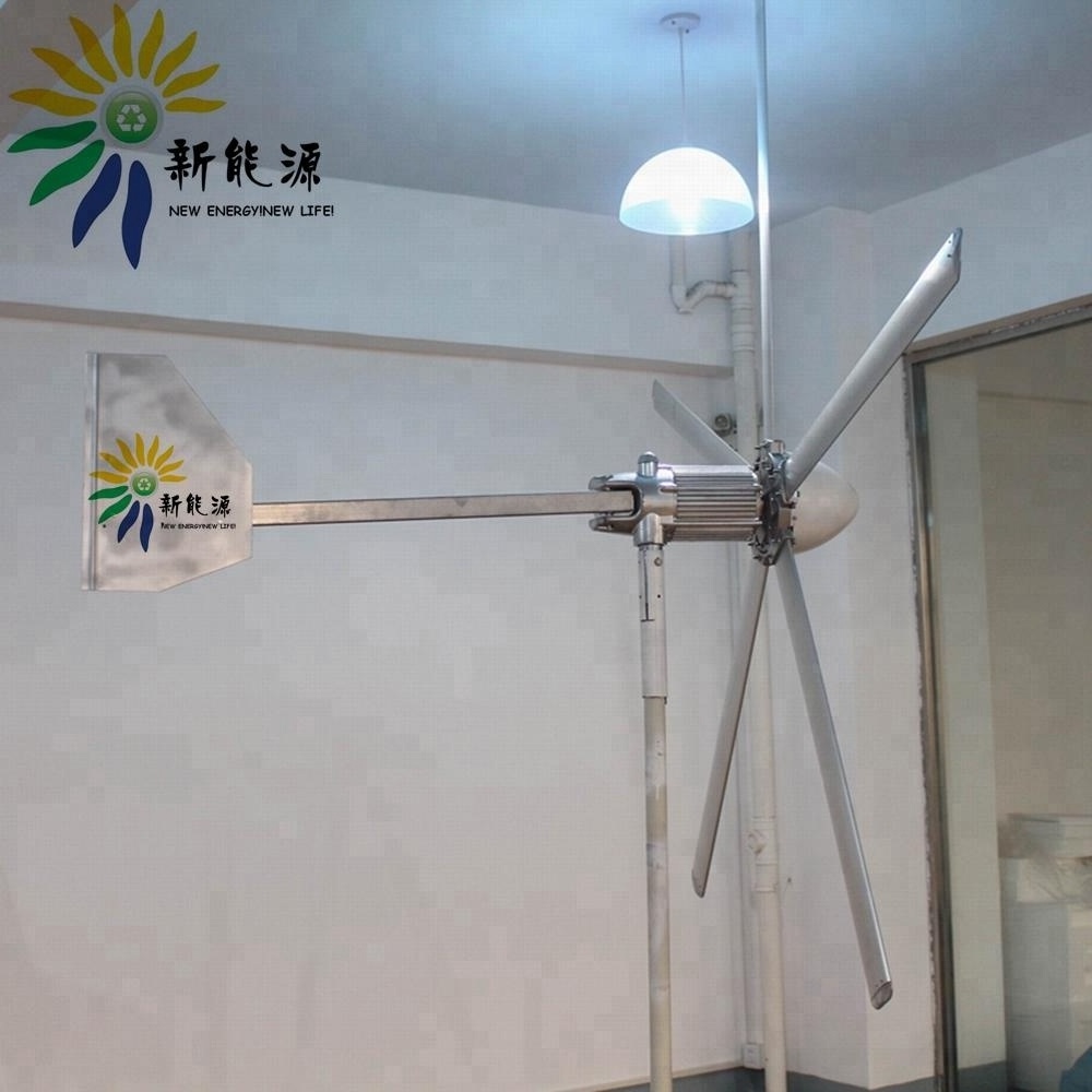 Factory Direct Sales 1000W horizontal wind turbine generator 48v with MPPT controller for household rooftop wind turbine