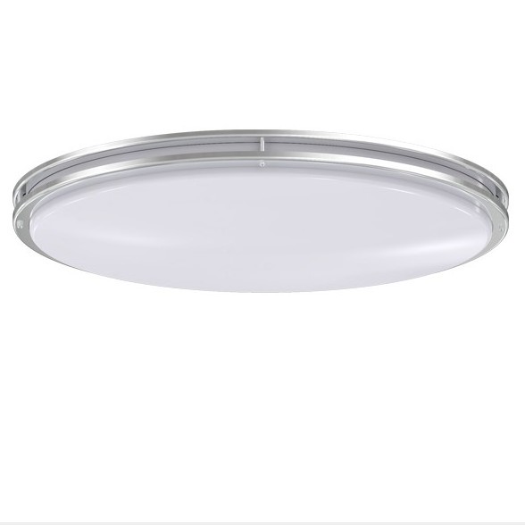 Satin Nickel Flush Mount Ceiling 32 inch 40W Oval Round Ceiling Light for indoor Kitchen decoration