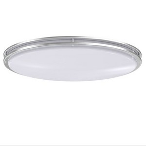 Satin Nickel Flush Mount Ceiling 32 inch 40W Oval Round Ceiling Light for indoor Kitchen decoration