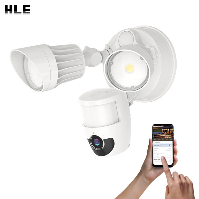 2022 New Product Wifi 2 Way Night Vision Led Security Light With Camera Led Flood Light Motion Sensor