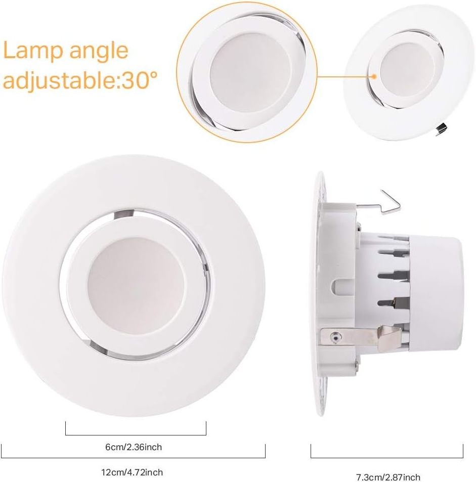 4Pcs Smart Recessed Lighting 4 Inch 10W RGBWW led recessed Lights can 16 Million Color Changing 2700K-5000K Ceiling Light