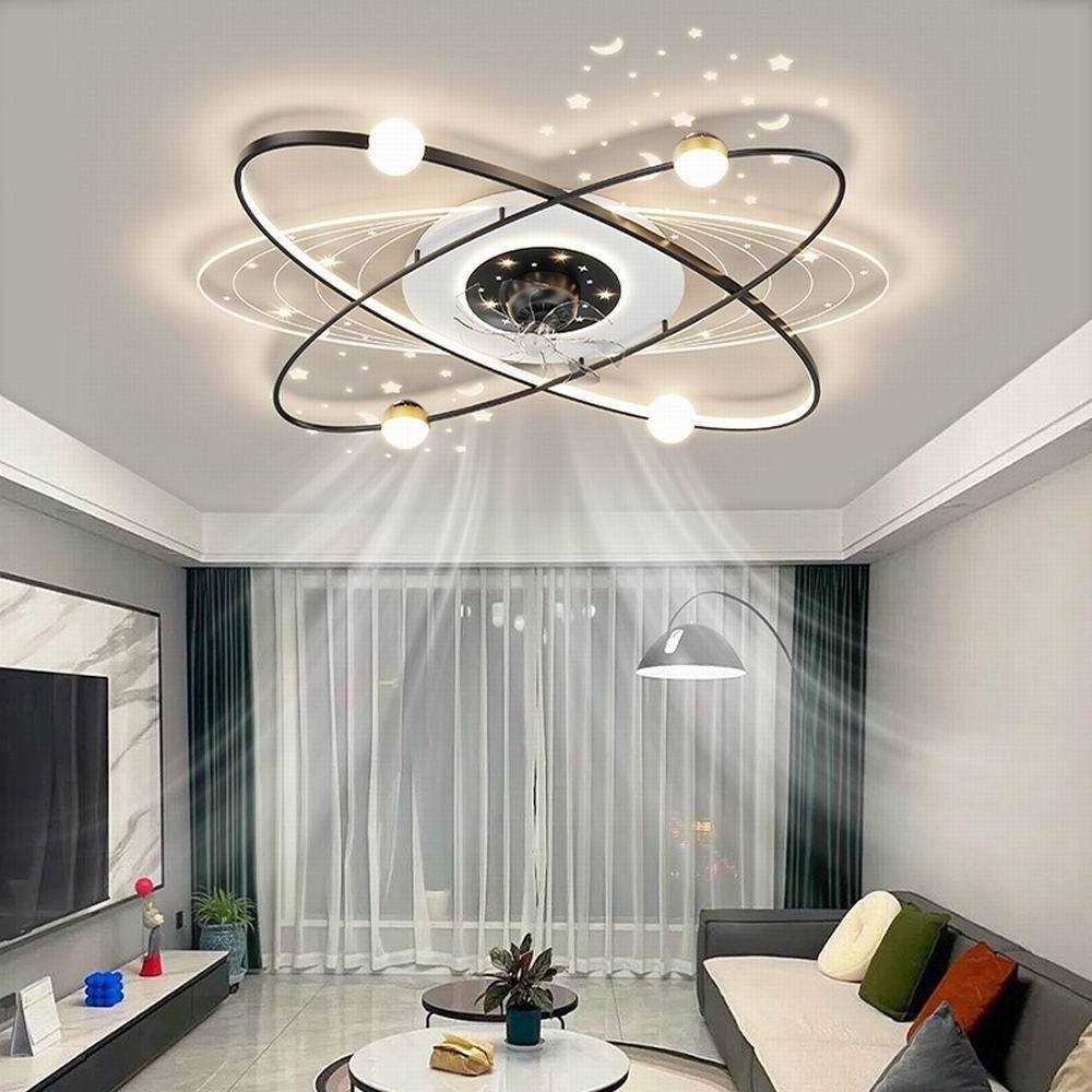 LED Ceiling Fan Lamp with Remote Control Dimmable Lighting Fan Eye Protection Ceiling Light Fan Simple ceiling light