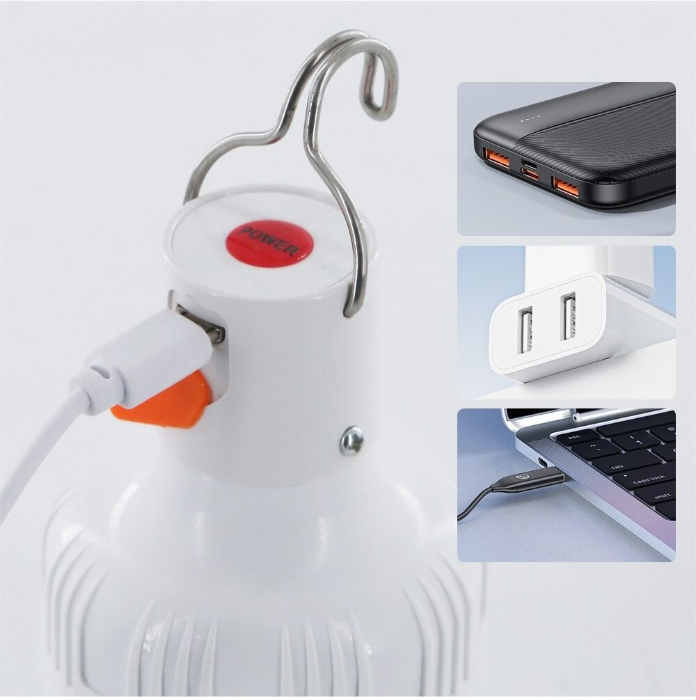 Picnic Emergency Light USB Rechargeable Outdoor LED Bulbs Easy Installation 30W Camping Fishing Portable Night Light