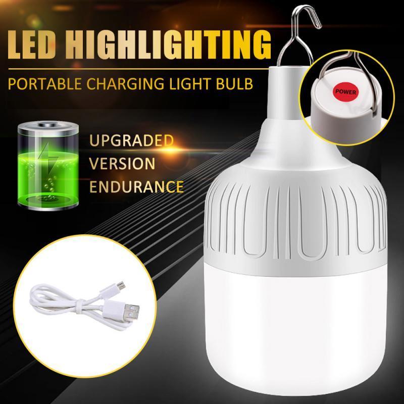 Outdoor camping tent led light T bulb rechargeable intelligent led emergency bulb camping lantern Bulb