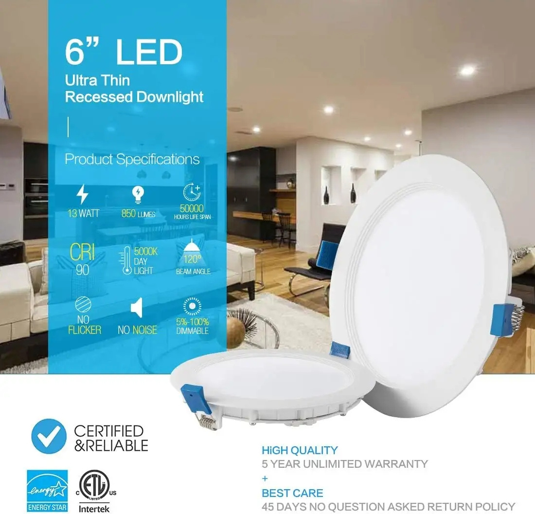 ISO9001 ETL Energy Star Air Tight 4 Inch 9W Light Recessed Led Ceiling Lights for Ceiling