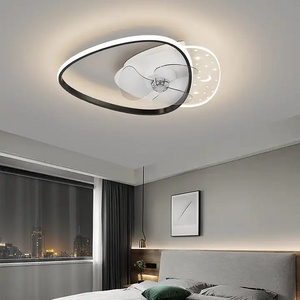 Ultra-Thin Light Box Wall Lamp Nordic Simple Bedroom Bedside Wall Balcony Lamp Square Black And White ceiling fan