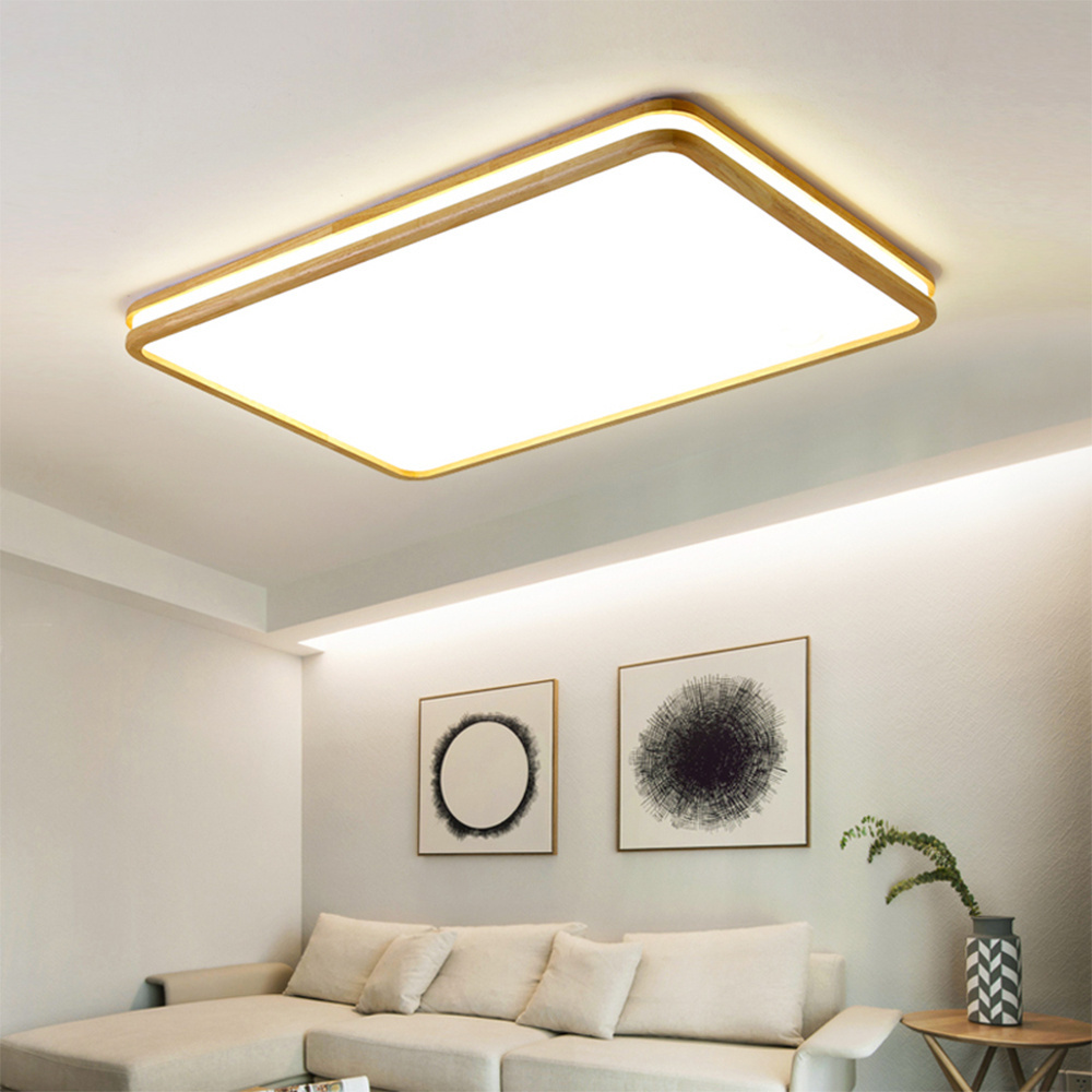 Wooden Nordic Minimalist Modern LED Ceiling Light for Bedroom Home Cloakroom Decorative Led Ceiling Lamp