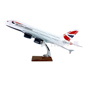 Wholesale 45cm 1/160 Scale British Airline Airbus A380 Airplane Resin Model Aircraft