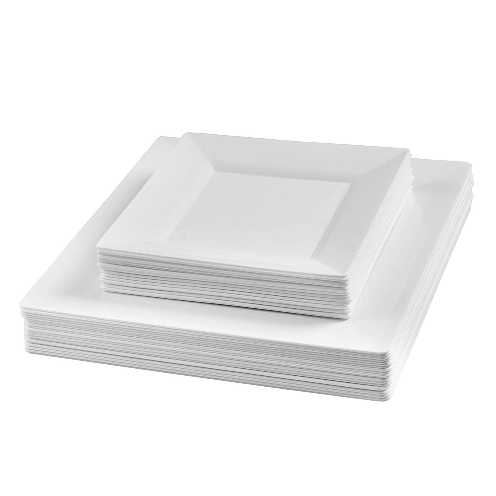 Free Sample Eco-friendly Biodegradable Disposable white Sugarcane Bagasse Square Hamburger Paper Party tray Plate