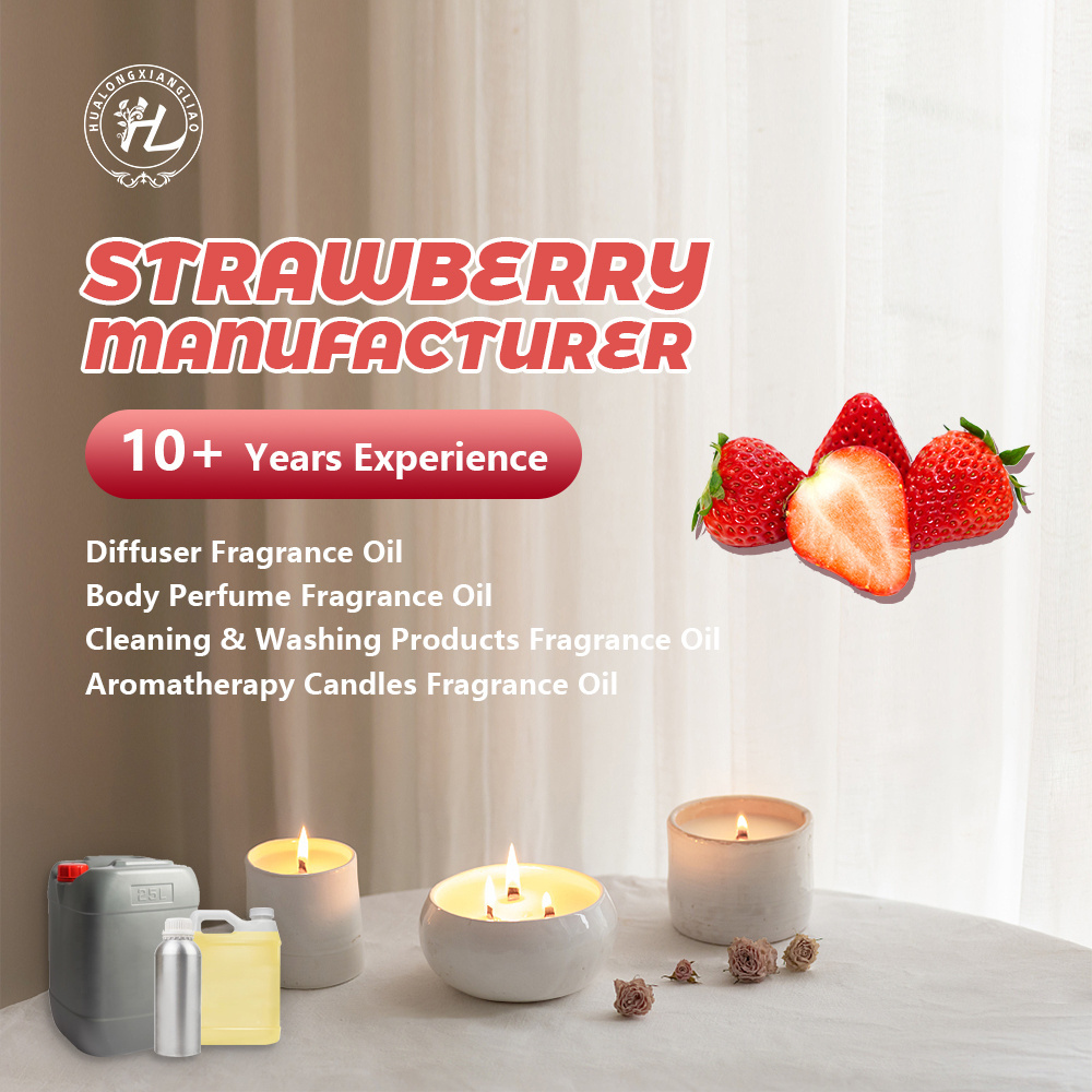 Bulk Fruity Fragrance Oils Producer, Wholesale Enriched Strawberry fruit Oil For Scented Candle Making | Subtle Natural Flavor