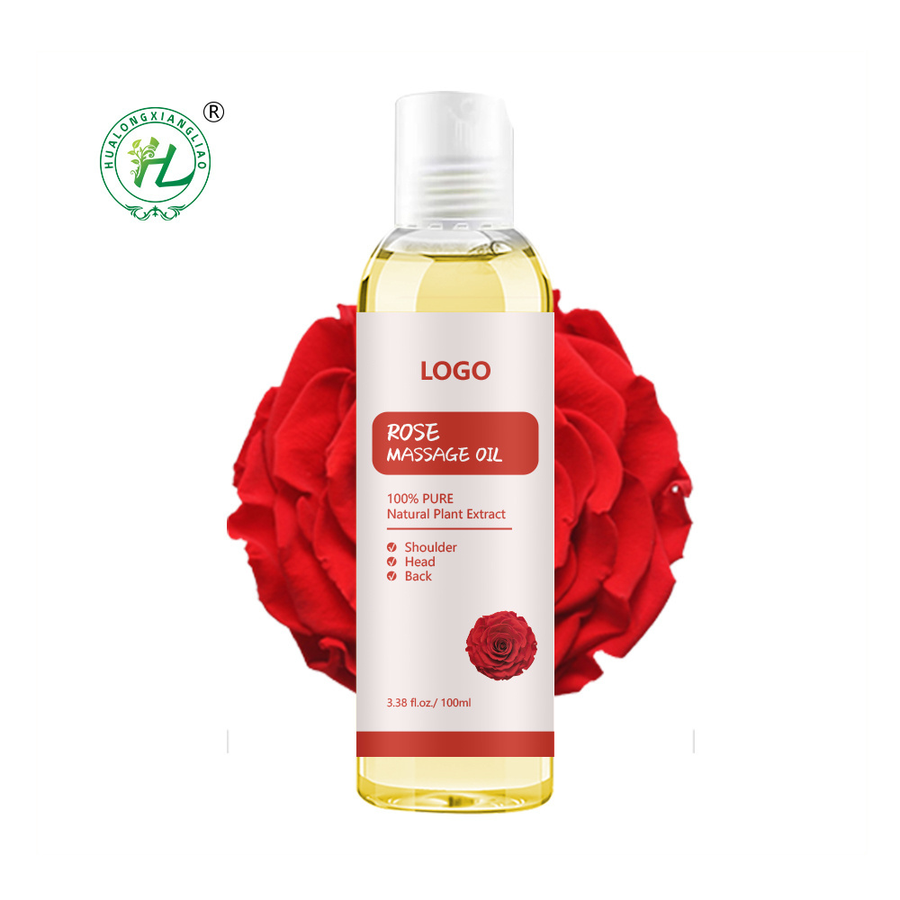 Custom Cheap Rose Body Massage Oil Supplier, 100mL 100% Natural Organic RED Rose Petal Infused Oil Therapy For Skin and Hair