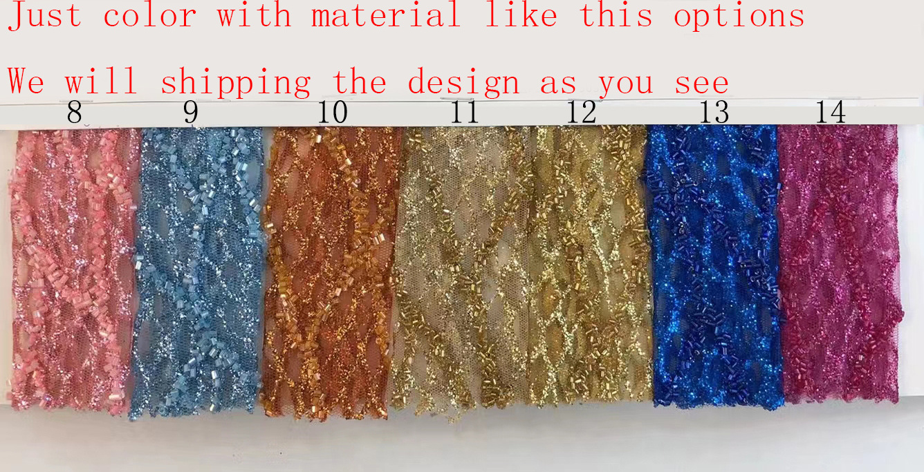 wholesale price nigerian french glitter tulle sequin mesh beaded lace fabric embroidery for wedding evening dress