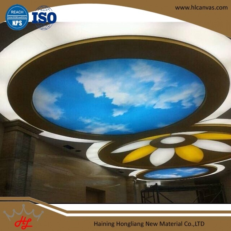 Easy installed pvc stretch ceiling film for ceiling decoration