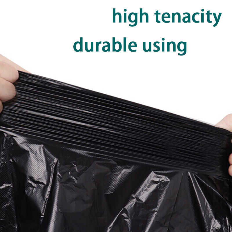 Black Plastic Garbage Bags Household Heavy Duty Trash Bags 50 gallon 55 gallon 60 gallon Packaging Drum Liner Rubbish Bin Bag