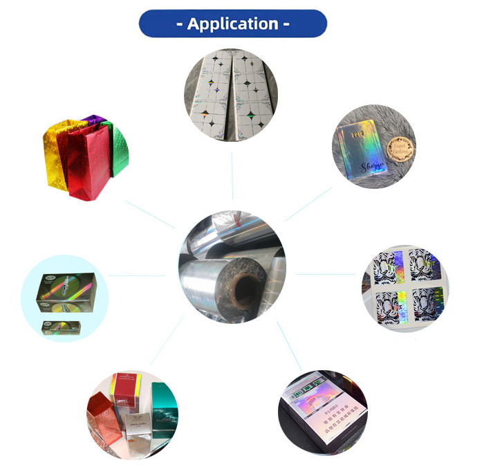 Factory Price Silver Holographic Laser Flexography Wrapping Film BOPP PET Metallized Laser Laminating Film