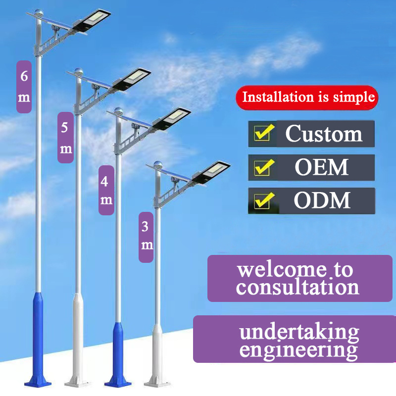 Hot Lamp Solaire Led Outdoor Lampadaire Solaire Pole Lighting Luces Led