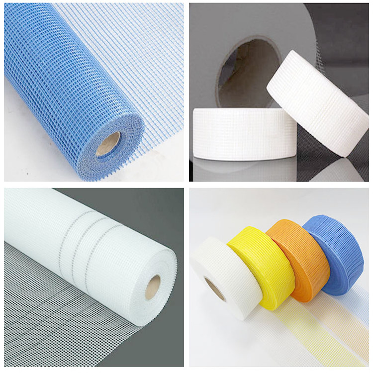 Construction Fiberglass Mesh 4 Flame Retardant Fiberglass Mesh  Cloth Fabric Net Roll With Adhesive On Both Sides